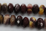 CMK121 15.5 inches 7*10mm faceted rondelle mookaite beads wholesale