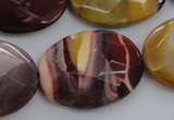 CMK158 15.5 inches 25*35mm faceted oval mookaite beads wholesale