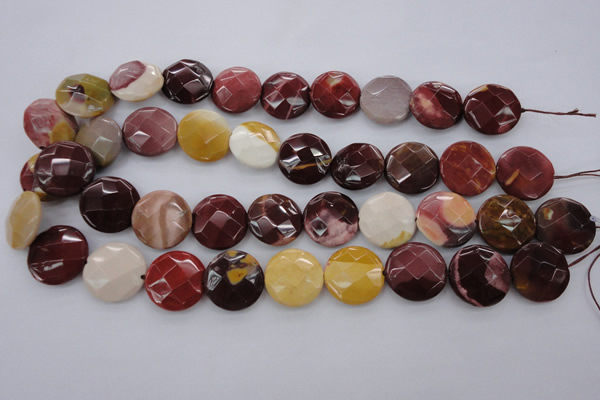 CMK160 15.5 inches 20mm faceted coin mookaite beads wholesale