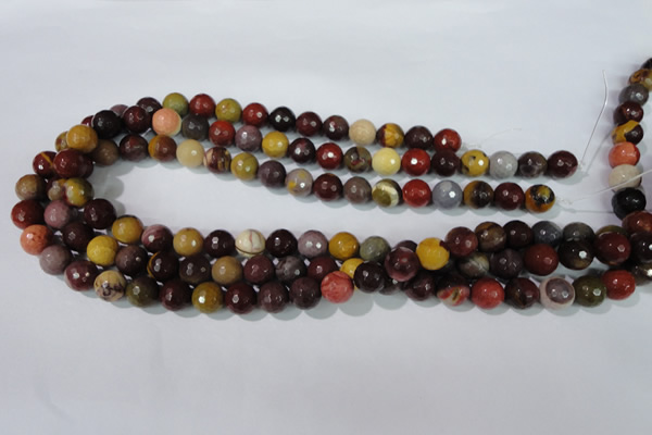 CMK213 15.5 inches 10mm faceted round mookaite gemstone beads