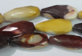 CMK229 15.5 inches 12*28mm faceted teardrop mookaite gemstone beads