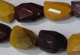 CMK234 15.5 inches 15*20mm faceted nuggets mookaite gemstone beads