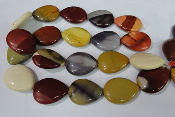 CMK255 15.5 inches 30*40mm flat teardrop mookaite gemstone beads