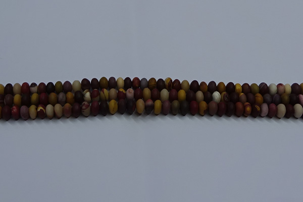 CMK300 15.5 inches 4*6mm rondelle matte mookaite beads wholesale