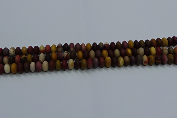 CMK302 15.5 inches 6*10mm rondelle matte mookaite beads wholesale