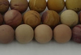 CMK312 15.5 inches 8mm round matte sunset mookaite beads