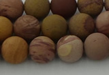 CMK313 15.5 inches 10mm round matte sunset mookaite beads