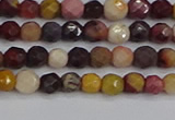 CMK316 15.5 inches 4mm faceted round mookaite gemstone beads