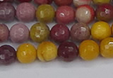 CMK317 15.5 inches 6mm faceted round mookaite gemstone beads