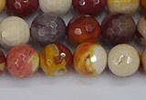 CMK318 15.5 inches 8mm faceted round mookaite gemstone beads