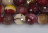 CMK319 15.5 inches 10mm faceted round mookaite gemstone beads