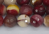 CMK320 15.5 inches 12mm faceted round mookaite gemstone beads