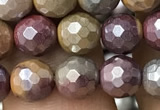 CMK338 15.5 inches 6mm faceted round AB-color mookaite beads