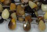 CMK34 15.5 inches 10*15mm faceted teardrop mookaite beads wholesale