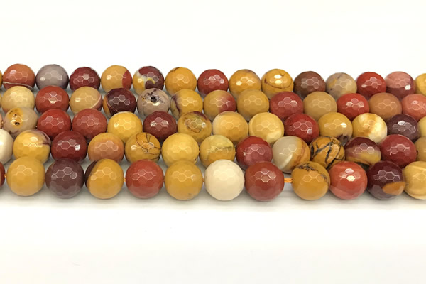 CMK361 15 inches 8mm faceted round mookaite beads wholesale