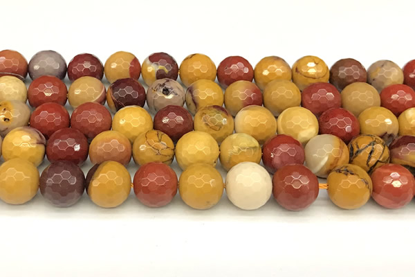 CMK363 15 inches 12mm faceted round mookaite beads wholesale