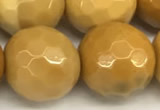 CMK368 15 inches 12mm faceted round yellow mookaite beads