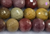 CMK371 15 inches 6mm faceted round mookaite gemstone beads