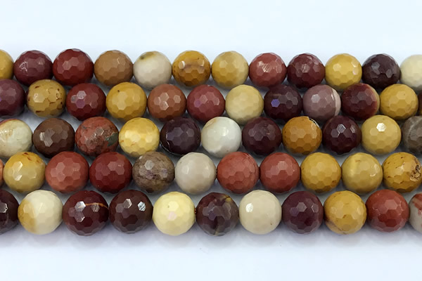 CMK373 15 inches 10mm faceted round mookaite gemstone beads