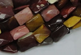 CMK38 15.5 inches 13*18mm faceted rectangle mookaite beads wholesale