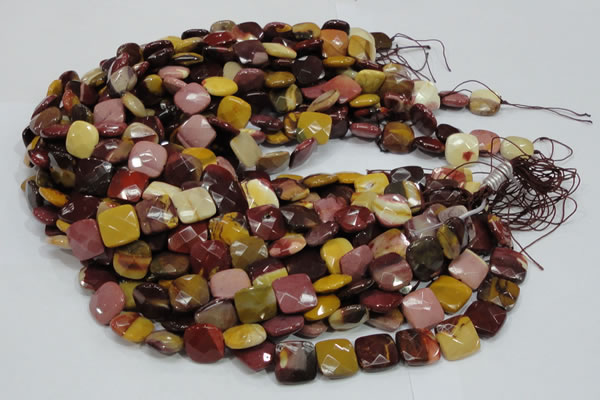 CMK42 15.5 inches 15*15mm faceted square mookaite beads wholesale