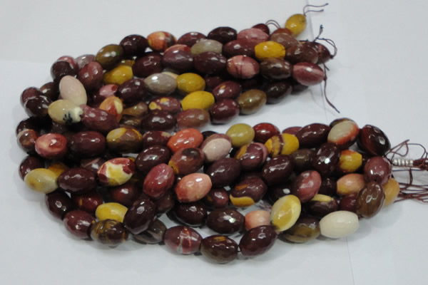 CMK46 15.5 inches 13*18mm faceted rice mookaite beads wholesale