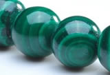 CMN03 A grade round 5mm natural malachite beads Wholesale