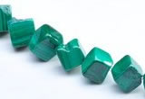 CMN12 A grade 6*6mm cubic natural malachite beads Wholesale