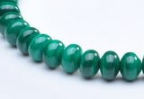 CMN16 A grade 4*6mm roundel natural malachite beads Wholesale