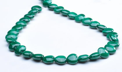 CMN19 A grade 4*8mm heart natural malachite beads Wholesale