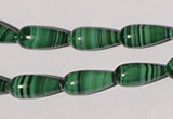 CMN220 15.5 inches 7*15mm teardrop natural malachite beads wholesale