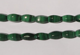 CMN223 15.5 inches 5*9mm faceted rice natural malachite beads