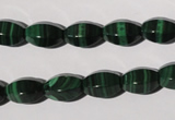 CMN225 15.5 inches 8*12mm faceted rice natural malachite beads