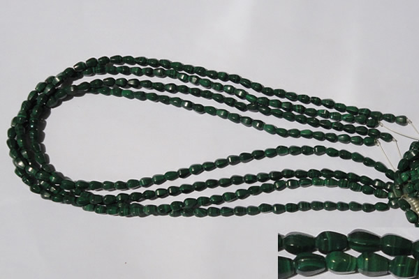 CMN228 15.5 inches 4*6mm faceted teardrop natural malachite beads