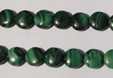 CMN251 15.5 inches 8mm flat round natural malachite beads wholesale