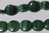 CMN253 15.5 inches 12mm flat round natural malachite beads wholesale