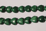 CMN256 15.5 inches 8*8mm heart natural malachite beads wholesale