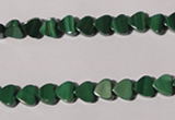 CMN260 15.5 inches 6*6mm heart natural malachite beads wholesale