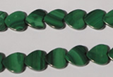 CMN262 15.5 inches 10*10mm heart natural malachite beads wholesale