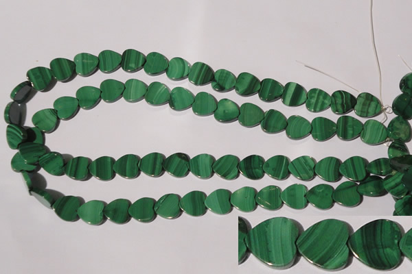 CMN263 15.5 inches 12*12mm heart natural malachite beads wholesale