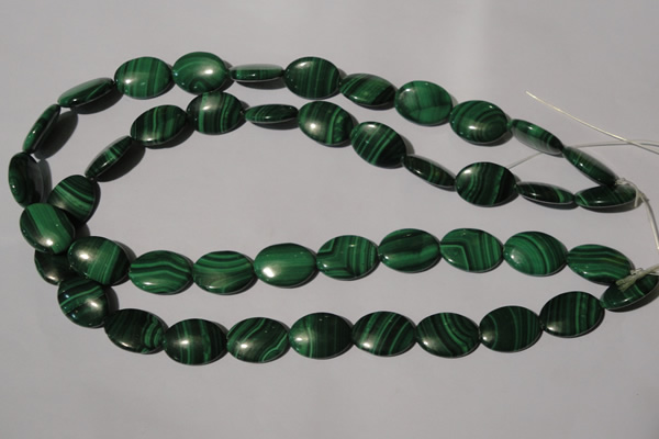 CMN274 15.5 inches 13*18mm oval natural malachite beads wholesale