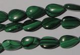 CMN281 15.5 inches 8*12mm flat teardrop natural malachite beads