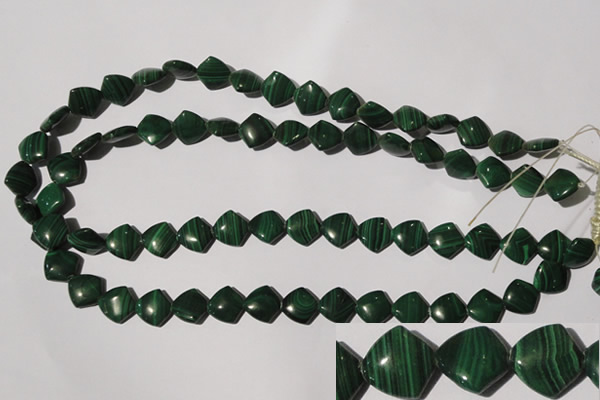 CMN290 15.5 inches 12*12mm trapezoid natural malachite beads