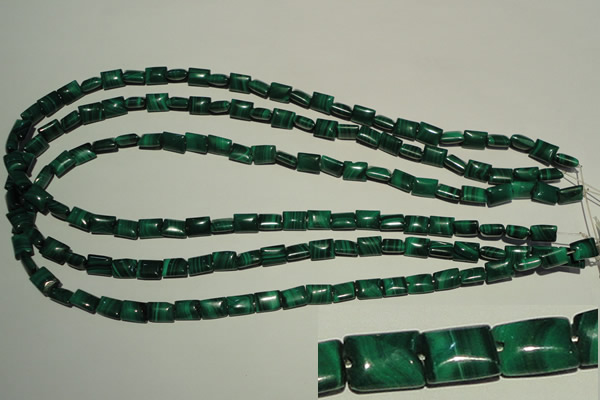 CMN310 15.5 inches 6*8mm rectangle natural malachite beads wholesale