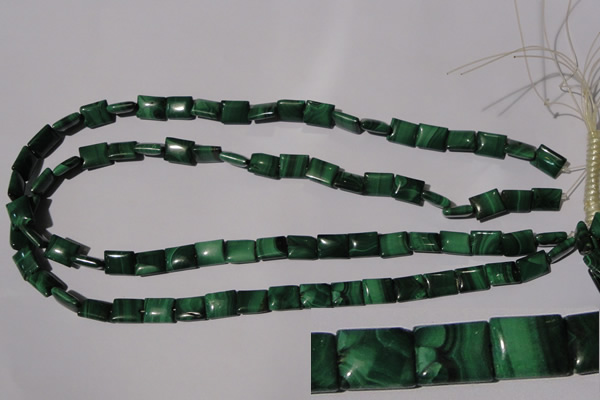 CMN312 15.5 inches 8*10mm rectangle natural malachite beads wholesale