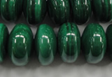 CMN402 15.5 inches 6*10mm rondelle natural malachite beads wholesale