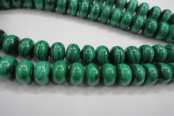 CMN403 15.5 inches 8*12mm rondelle natural malachite beads wholesale