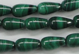 CMN415 15.5 inches 5*9mm teardrop natural malachite beads wholesale