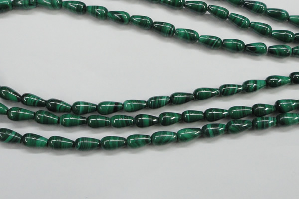 CMN415 15.5 inches 5*9mm teardrop natural malachite beads wholesale