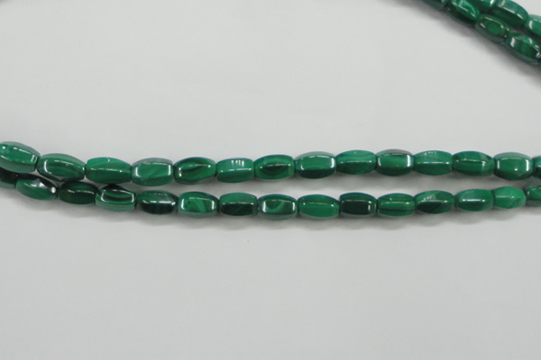 CMN422 15.5 inches 5*8mm faceted rice natural malachite beads